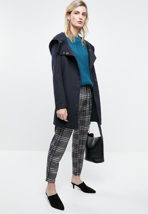 ONLY - Maddie light hooded long coat - navy