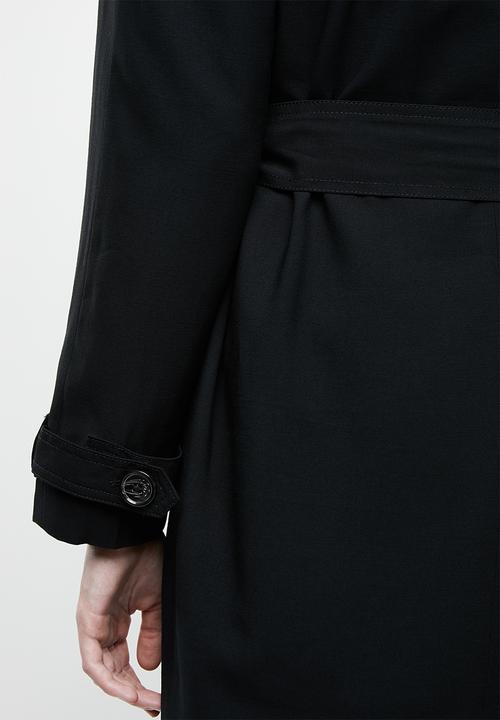 ONLY - Emilia long trench coat - black