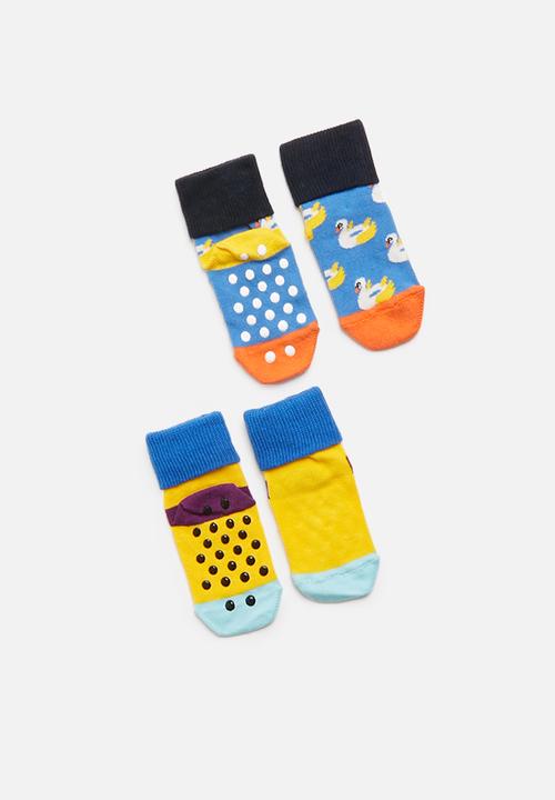 Happy Socks - 2-pack swan anti-slip socks - multi 