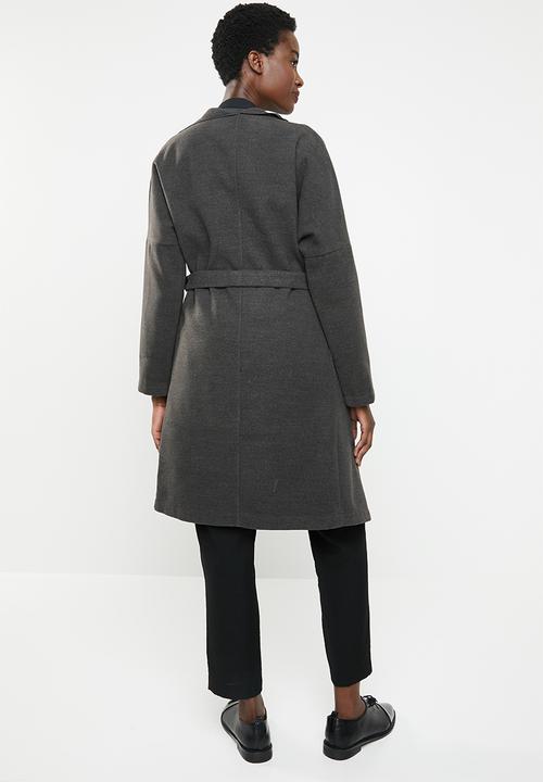 edit - Waterfall melton coat  - grey