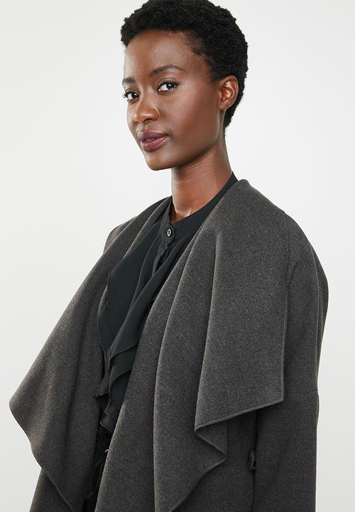 edit - Waterfall melton coat  - grey