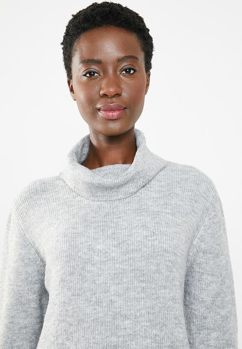 edit - Cowl neck jersey - grey