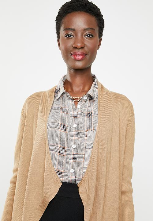 edit - Waterfall cardigan - camel