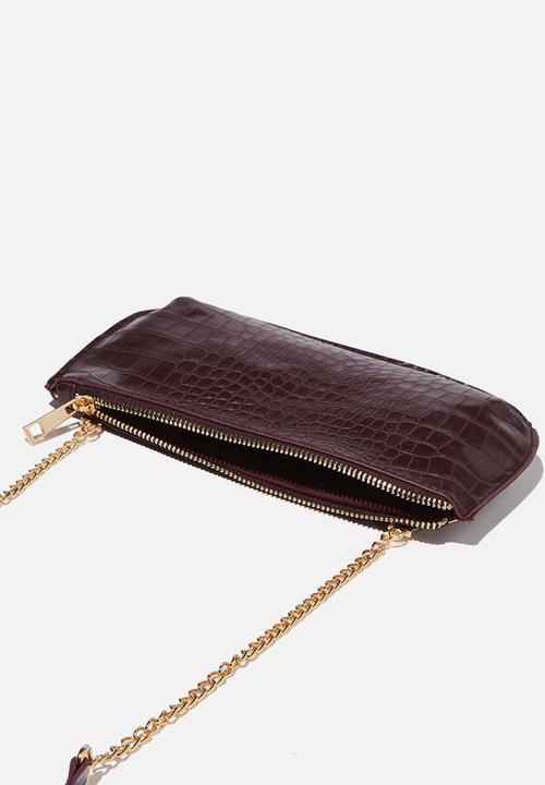 Cotton On - Olivia clutch - burgundy