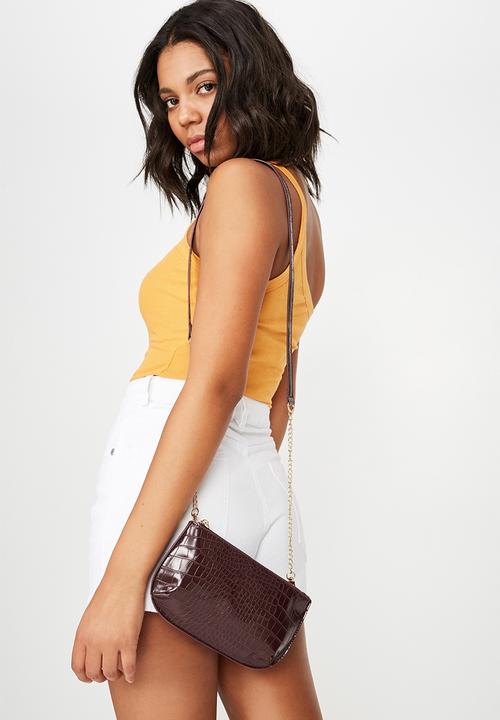 Cotton On - Olivia clutch - burgundy