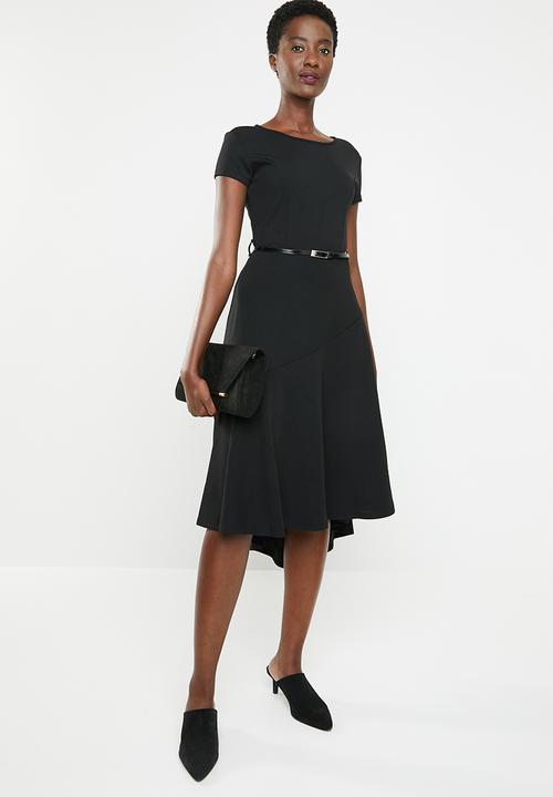 edit - Sleeveless cutline dress - black 