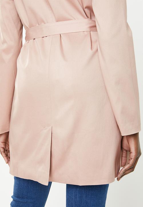 edit - Double breasted trench coat - dusty pink 