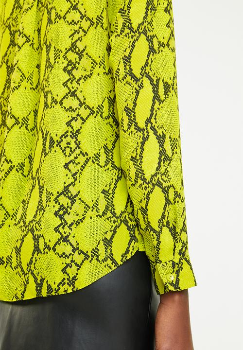 New Look - Snake print shirt - green & black
