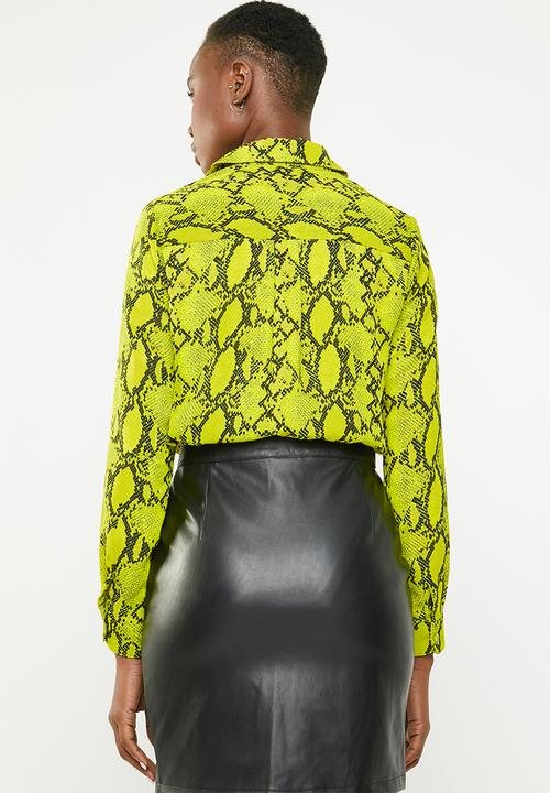 New Look - Snake print shirt - green & black