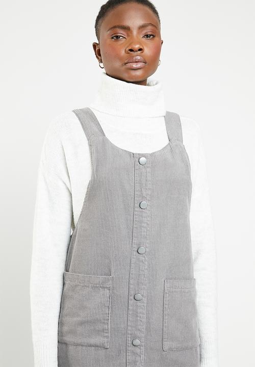 New Look - Corduroy pinafore - grey