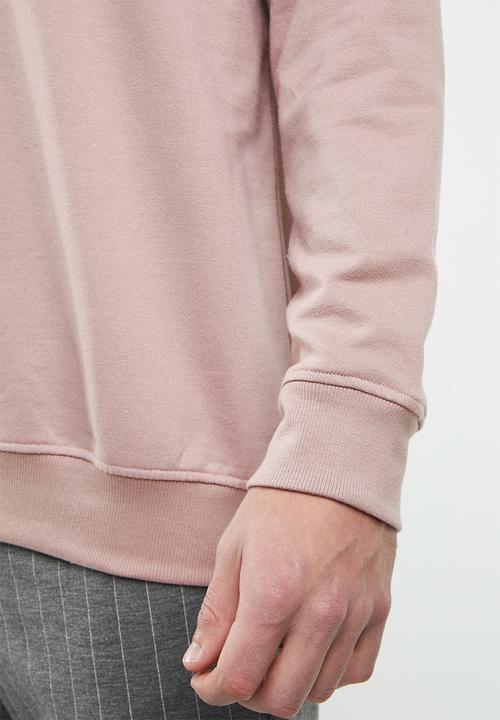 Superbalist - Oversized crew neck utility sweat - pink & grey 