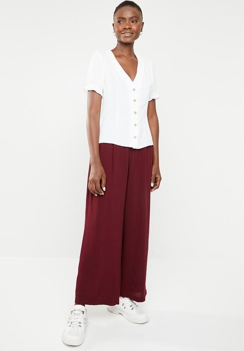 New Look - Button through top - white