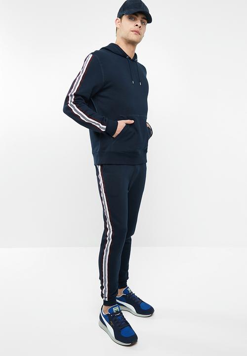 Superbalist - Taped pullover sweat hoodie - navy