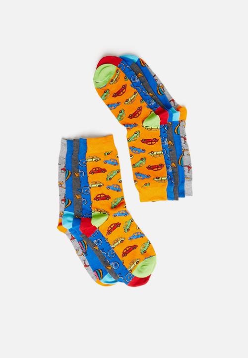 Brave Soul - Drive 5 pack socks - multi