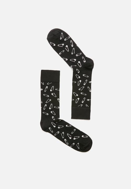 Happy Socks - Pins socks - black & white 