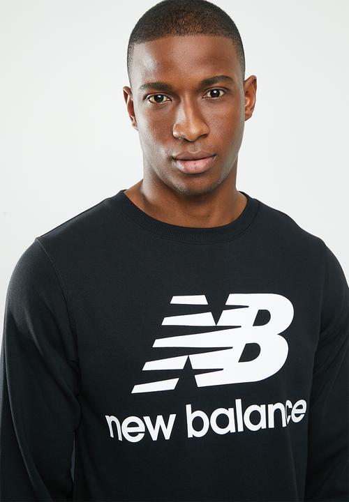 New Balance  - Essentials stacked logo crew - black