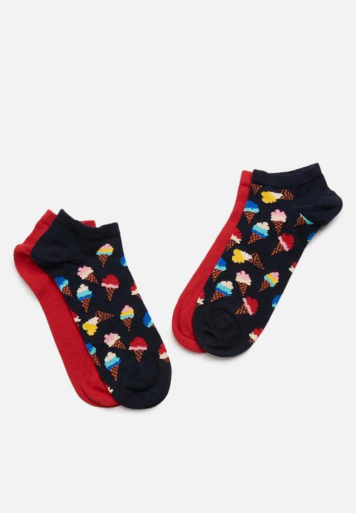 Happy Socks - 2-Pack ice cream low socks - multi