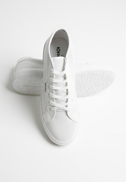 SUPERGA - 2754 Perforated punched nappa - white