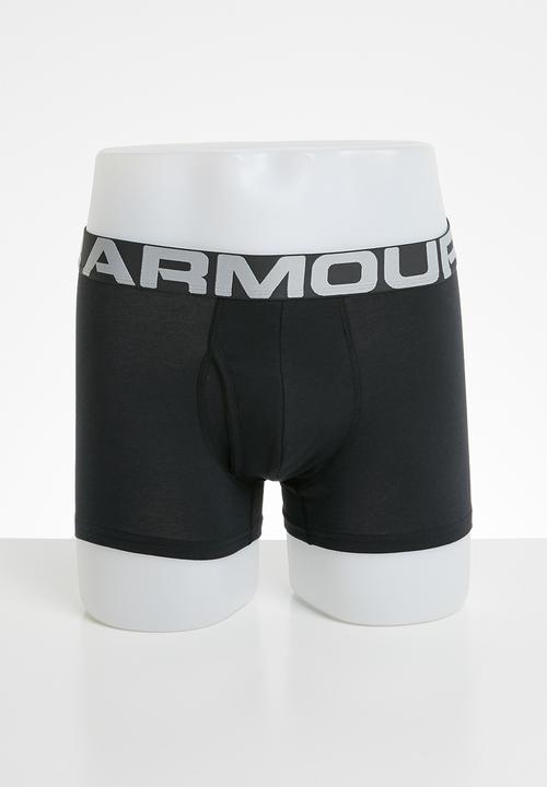 Under Armour - Charged cotton 3inch 3 pack boxer briefs- black