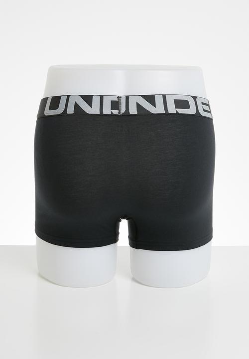Under Armour - Charged cotton 3inch 3 pack boxer briefs- black