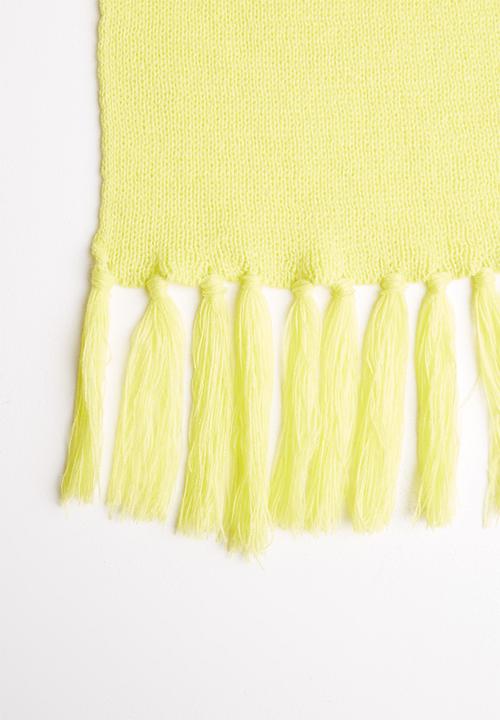 Superbalist - Fluffy tassel scarf - yellow