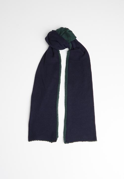 Superbalist - Colourblock scarf - navy & green