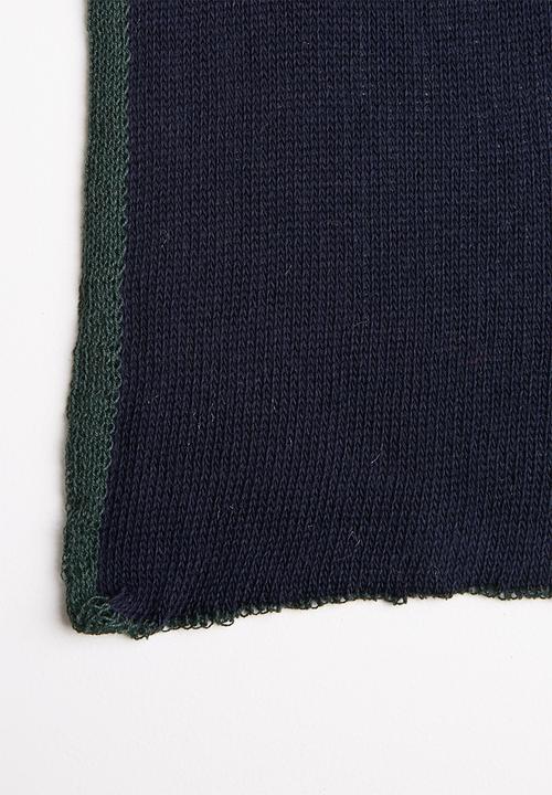 Superbalist - Colourblock scarf - navy & green