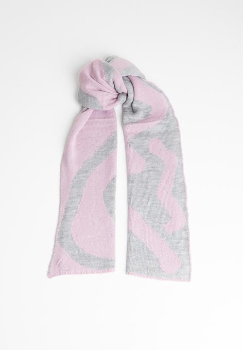 Superbalist - Colourblock scarf - pink & grey