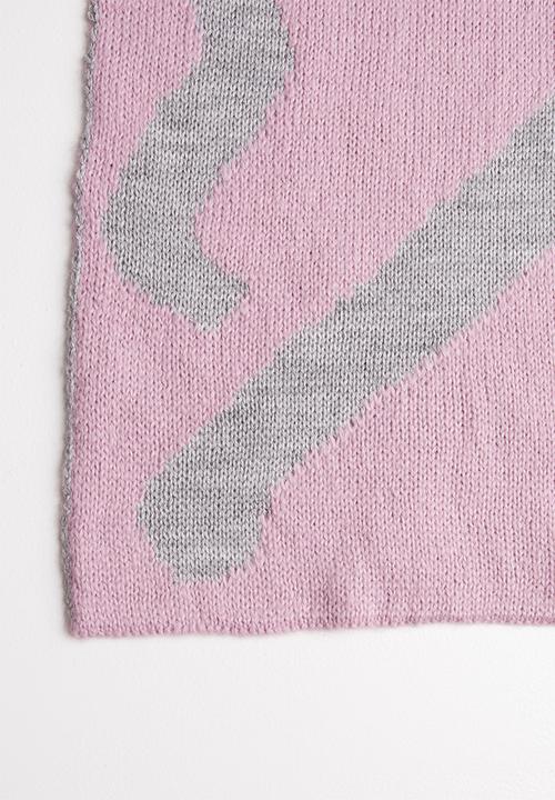 Superbalist - Colourblock scarf - pink & grey