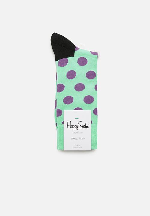 Happy Socks - Big dot socks - turquoise & purple