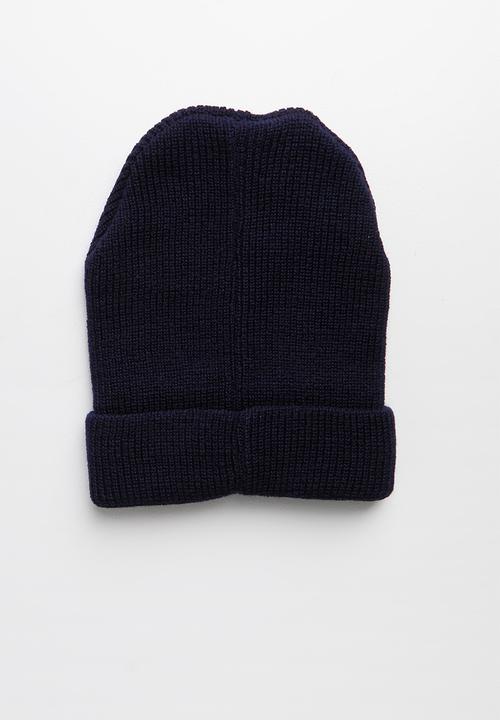 Superbalist - Slouchy turn up beanie - navy