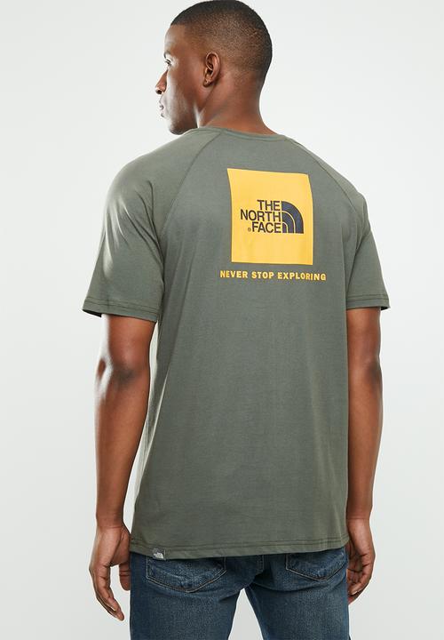 The North Face - Raglan short sleeve redbox tee - green