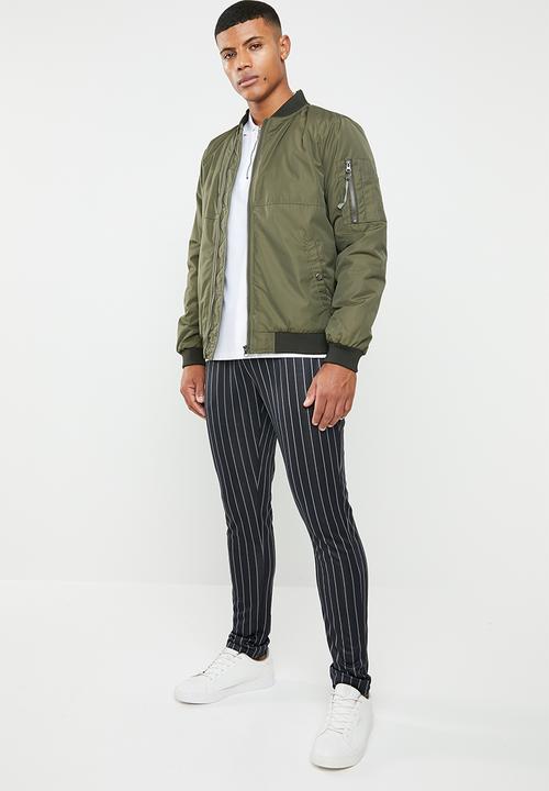 Only & Sons - William long fit pant - navy & silver