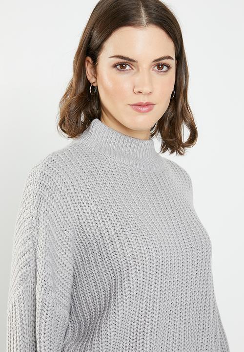 Brave Soul - Oversize balloon sleeve jersey - grey