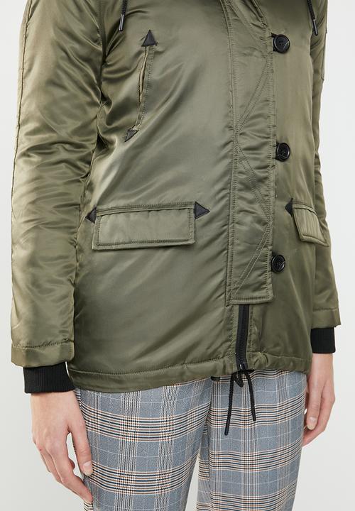 Brave Soul - Contrast parka - khaki 