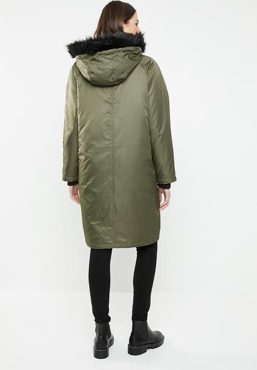 Brave Soul - Longer length parka - khaki