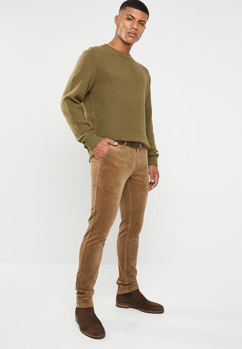Superbalist - Slim fit corduroy chino - tan