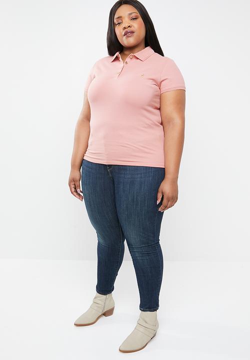 POLO - Nina jacquard collar golfer - pink