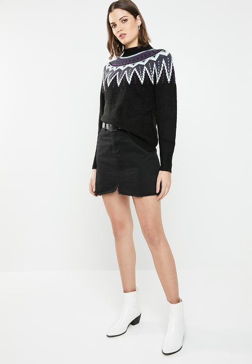 Jacqueline de Yong - Solis long sleeve high neck pullover - multi