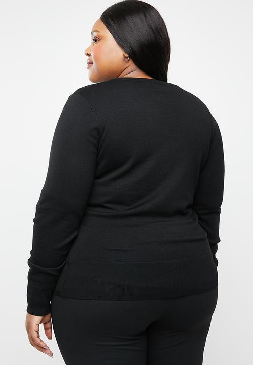 POLO - Emma long sleeve cardigan - black