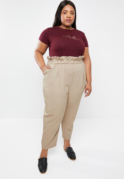 POLO - Blaire printed tee - burgundy