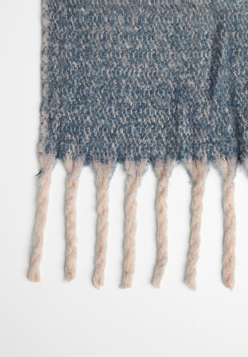 MANGO - Fringed degraded scarf - multi