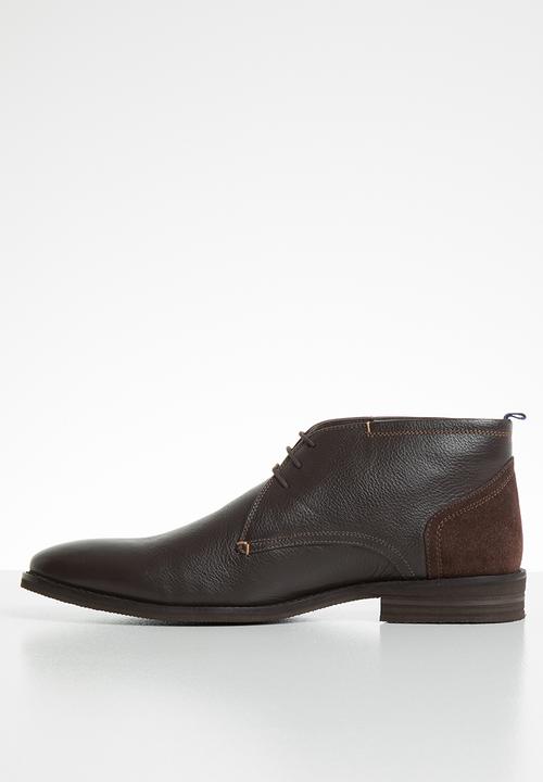 Pringle of Scotland - Brant leather boot - brown