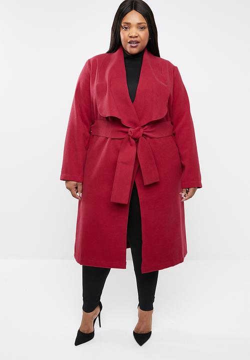 STYLE REPUBLIC PLUS - Waterfall coat - red