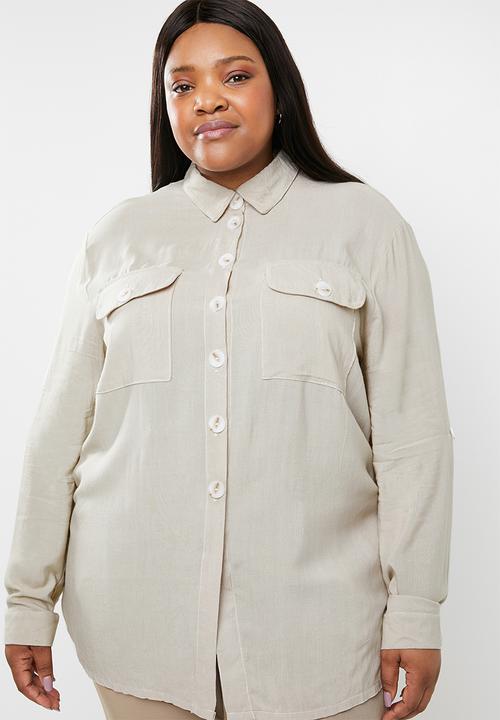 STYLE REPUBLIC PLUS - Utility style shirt - beige 