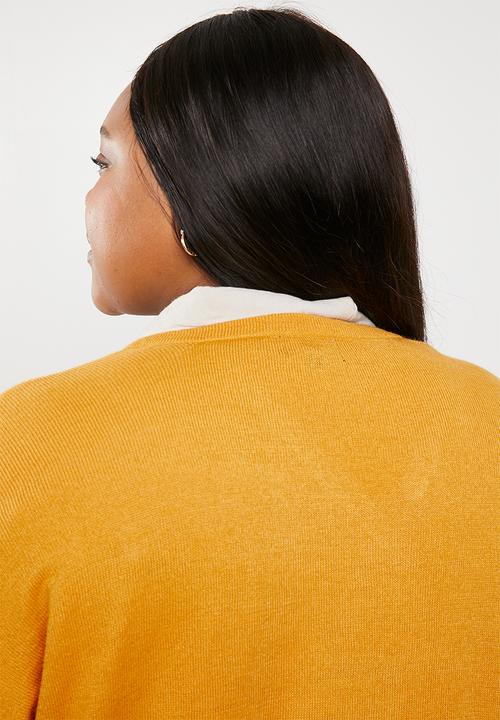STYLE REPUBLIC PLUS - Dolman sleeve cardigan - yellow