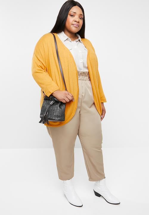 STYLE REPUBLIC PLUS - Dolman sleeve cardigan - yellow