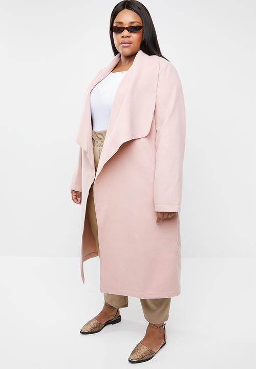 pink waterfall coat