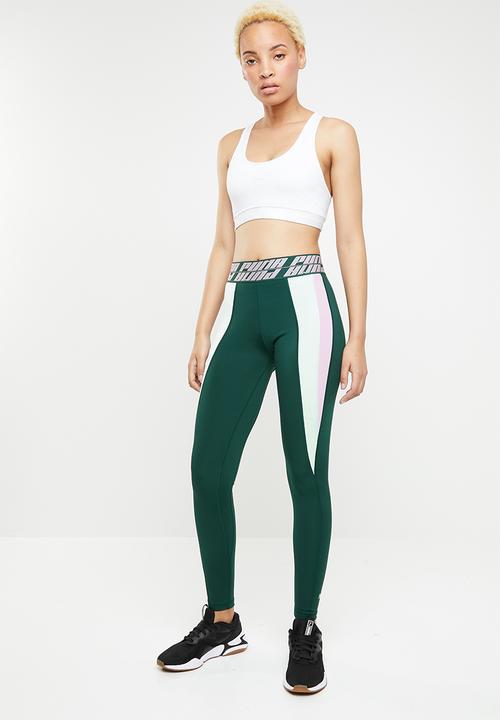 PUMA - Full tight legging performance - green & pink