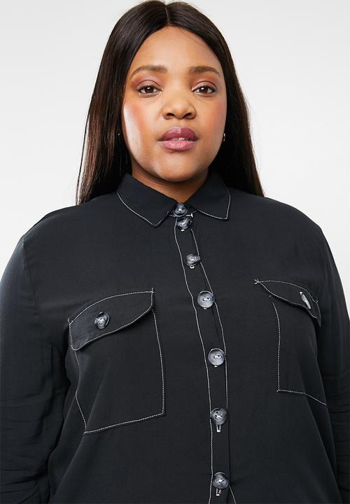 STYLE REPUBLIC PLUS - Utility style shirt - black